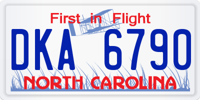 NC license plate DKA6790
