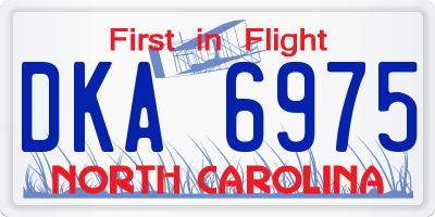 NC license plate DKA6975