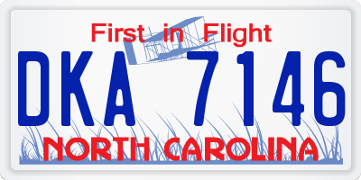 NC license plate DKA7146