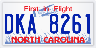 NC license plate DKA8261