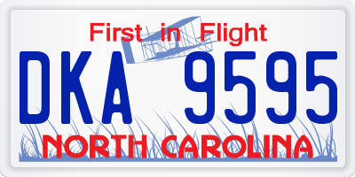 NC license plate DKA9595