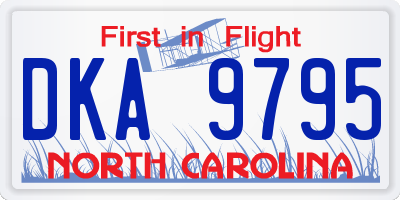 NC license plate DKA9795