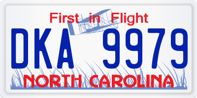 NC license plate DKA9979