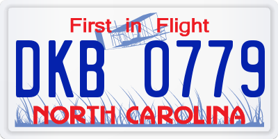 NC license plate DKB0779