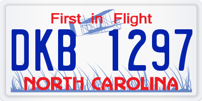 NC license plate DKB1297