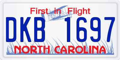 NC license plate DKB1697