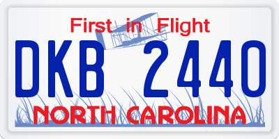 NC license plate DKB2440