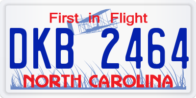 NC license plate DKB2464