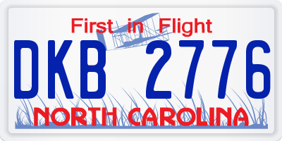 NC license plate DKB2776