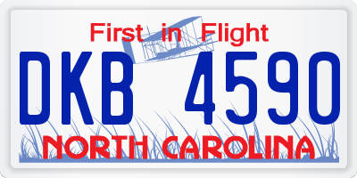 NC license plate DKB4590