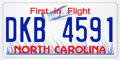 NC license plate DKB4591