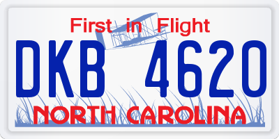 NC license plate DKB4620
