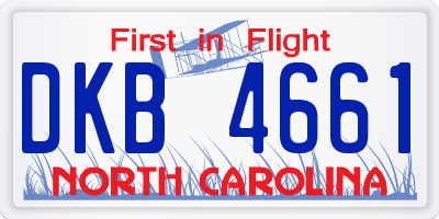 NC license plate DKB4661