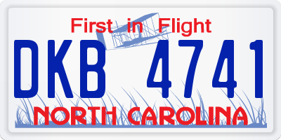 NC license plate DKB4741