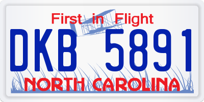 NC license plate DKB5891
