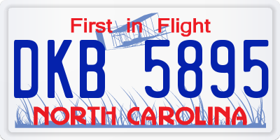 NC license plate DKB5895