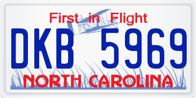 NC license plate DKB5969