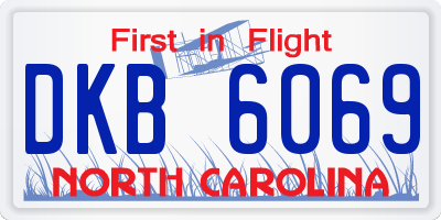 NC license plate DKB6069