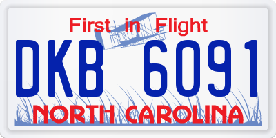 NC license plate DKB6091