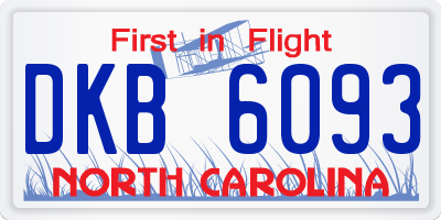NC license plate DKB6093