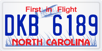 NC license plate DKB6189