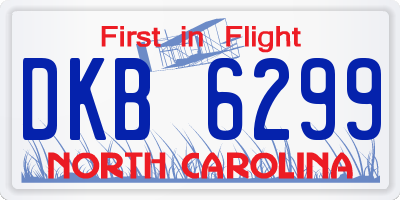 NC license plate DKB6299