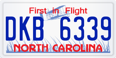 NC license plate DKB6339