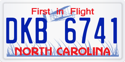 NC license plate DKB6741