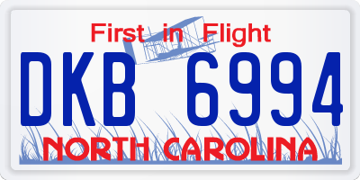 NC license plate DKB6994