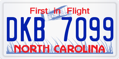 NC license plate DKB7099