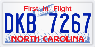 NC license plate DKB7267