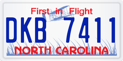 NC license plate DKB7411
