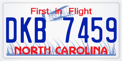 NC license plate DKB7459