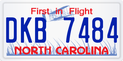 NC license plate DKB7484