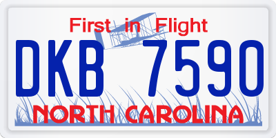 NC license plate DKB7590