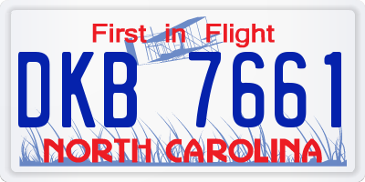NC license plate DKB7661
