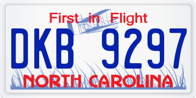 NC license plate DKB9297