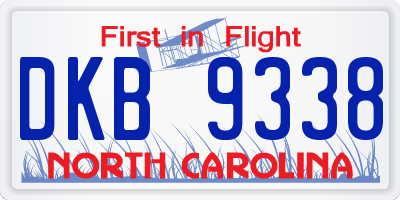 NC license plate DKB9338