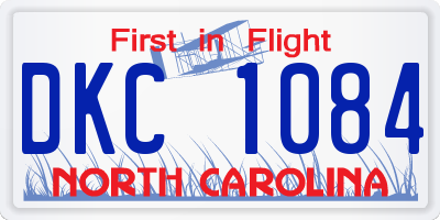 NC license plate DKC1084
