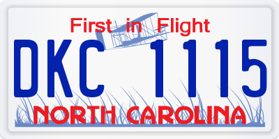 NC license plate DKC1115