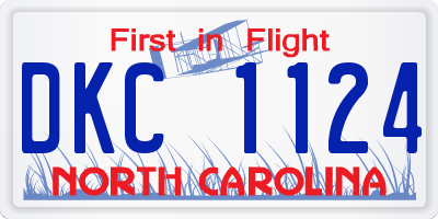 NC license plate DKC1124