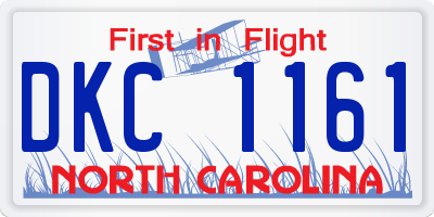 NC license plate DKC1161