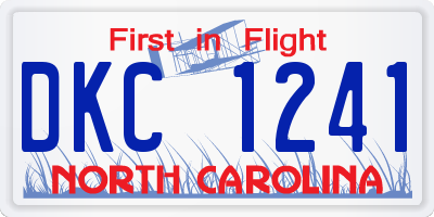 NC license plate DKC1241