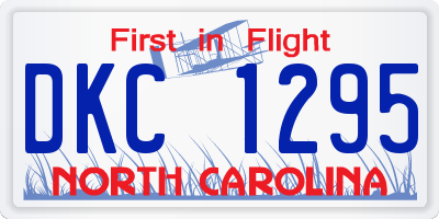 NC license plate DKC1295