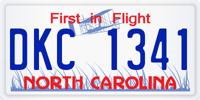 NC license plate DKC1341