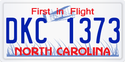 NC license plate DKC1373