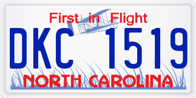 NC license plate DKC1519