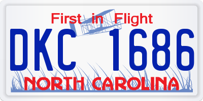 NC license plate DKC1686