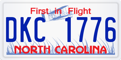 NC license plate DKC1776