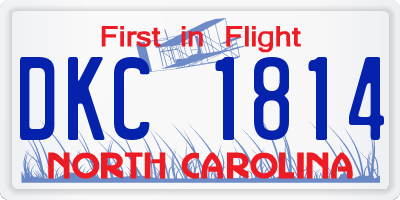 NC license plate DKC1814